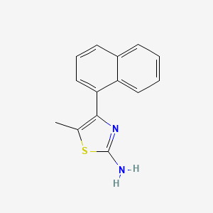 molecular formula C14H12N2S B1268524 2-Thiazolamine, 5-methyl-4-(1-naphthalenyl)- CAS No. 107411-05-2