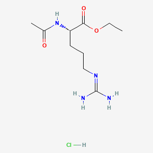 molecular formula C10H21ClN4O3 B12685257 Ethyl N2-acetyl-L-argininate monohydrochloride CAS No. 74802-30-5