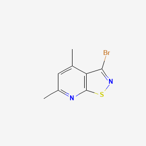 molecular formula C8H7BrN2S B1268527 3-Bromo-4,6-dimethylisothiazolo[5,4-b]pyridine CAS No. 61889-26-7