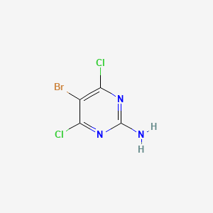 molecular formula C4H2BrCl2N3 B1268530 5-Bromo-4,6-dichloropyrimidin-2-amine CAS No. 7781-26-2