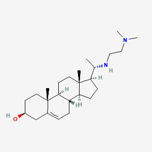 molecular formula C25H44N2O B12685310 Pregn-5-en-3-ol, 20-((2-(dimethylamino)ethyl)amino)-, (3beta,20S)- CAS No. 24887-57-8