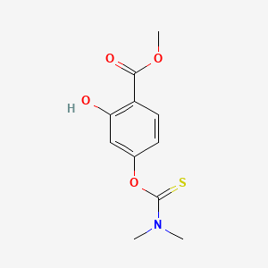 molecular formula C11H13NO4S B12685313 Methyl 4-((dimethylamino)thioxomethoxy)salicylate CAS No. 94108-13-1
