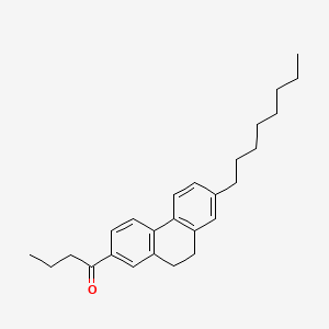 molecular formula C26H34O B12685321 1-(9,10-Dihydro-7-octyl-2-phenanthryl)butan-1-one CAS No. 54454-88-5
