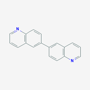 molecular formula C18H12N2 B1268534 6,6'-Biquinoline CAS No. 612-79-3