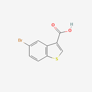 molecular formula C9H5BrO2S B1268535 5-Bromobenzo[B]thiophene-3-carboxylic acid CAS No. 7312-24-5