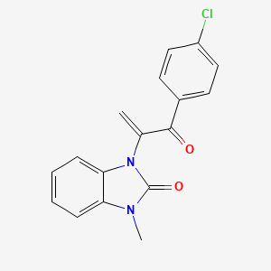 molecular formula C17H13ClN2O2 B12685353 2H-Benzimidazol-2-one, 1-(1-(4-chlorobenzoyl)ethenyl)-1,3-dihydro-3-methyl- CAS No. 108664-32-0