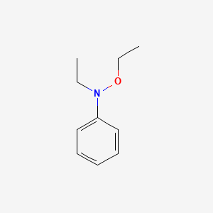 molecular formula C10H15NO B12685374 N-Ethoxy-N-ethylaniline CAS No. 46038-83-9
