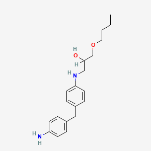 molecular formula C20H28N2O2 B12685382 1-[[4-[(4-Aminophenyl)methyl]phenyl]amino]-3-butoxypropan-2-OL CAS No. 93966-58-6