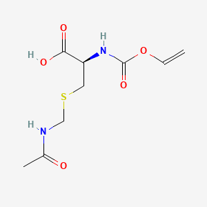 molecular formula C9H14N2O5S B12685384 S-(Acetamidomethyl)-N-((vinyloxy)carbonyl)-L-cysteine CAS No. 84712-98-1