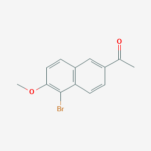molecular formula C13H11BrO2 B1268540 2-乙酰基-5-溴-6-甲氧基萘 CAS No. 84167-74-8