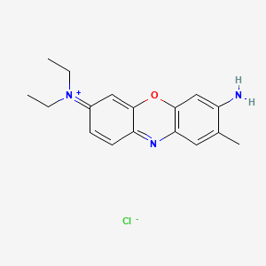molecular formula C17H20ClN3O B12685416 3-Amino-7-(diethylamino)-2-methylphenoxazin-5-ium chloride CAS No. 55973-87-0