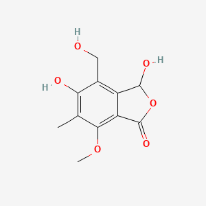 molecular formula C11H12O6 B12685438 Cyclopolic acid CAS No. 477-98-5