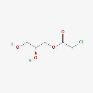 molecular formula C5H9ClO4 B12685445 Acetic acid, chloro-, 2,3-dihydroxypropyl ester CAS No. 75508-30-4