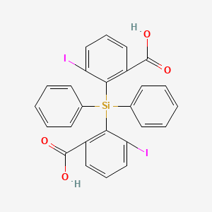 molecular formula C26H18I2O4Si B12685466 Diphenylsilylene 3-iodobenzoate CAS No. 129472-16-8