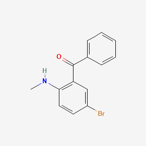 molecular formula C14H12BrNO B1268547 (5-Bromo-2-methylamino-phenyl)-phenyl-methanone CAS No. 39573-20-1