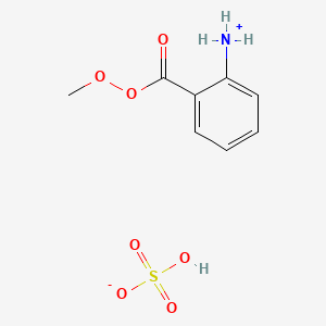 molecular formula C8H11NO7S B12685471 o-(Methoxycarboxy)phenylammonium hydrogen sulphate CAS No. 93918-40-2