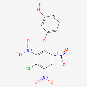 molecular formula C12H6ClN3O8 B12685474 3-(3-Chloro-2,4,6-trinitrophenoxy)phenol CAS No. 94200-68-7