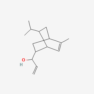molecular formula C15H24O B12685478 7-Isopropyl-5-methyl-alpha-vinylbicyclo(2.2.2)oct-5-ene-2-methanol CAS No. 84963-28-0