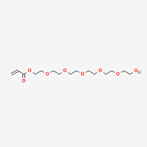 molecular formula C15H28O8 B12685496 17-Hydroxy-3,6,9,12,15-pentaoxaheptadecyl acrylate CAS No. 77573-84-3