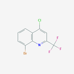 molecular formula C10H4BrClF3N B1268551 8-Bromo-4-chloro-2-(trifluoromethyl)quinoline CAS No. 655235-61-3