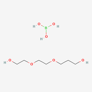 molecular formula C7H19BO7 B12685524 Propanol, (2-(2-hydroxyethoxy)ethoxy)-, ester with boric acid (H3BO3) CAS No. 93820-50-9