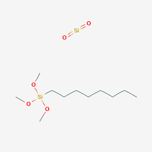 molecular formula C11H26O3Si.O2Si<br>C11H26O5Si2 B12685564 Dioxosilane;trimethoxy(octyl)silane CAS No. 92797-60-9