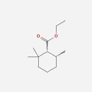 molecular formula C12H22O2 B12685568 Cyclohexanecarboxylic acid, 2,2,6-trimethyl-, ethyl ester, (1R,6R)-rel- CAS No. 153725-47-4