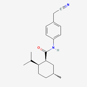 molecular formula C19H26N2O B12685575 N-p-Benzeneacetonitrile menthanecarboxamide, (+)- CAS No. 1207722-10-8