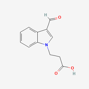 molecular formula C12H11NO3 B1268559 3-(3-formyl-1H-indol-1-yl)propanoic acid CAS No. 59213-02-4