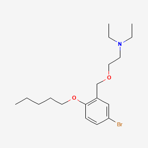 molecular formula C18H30BrNO2 B12685605 Triethylamine, 2-(5-bromo-2-pentyloxybenzyloxy)- CAS No. 109965-82-4