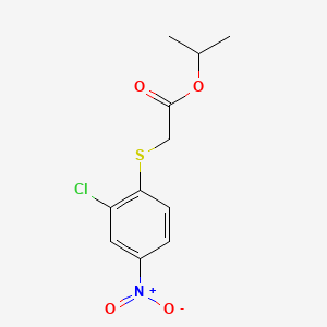 molecular formula C11H12ClNO4S B12685621 Acetic acid, ((2-chloro-4-nitrophenyl)thio)-, 1-methylethyl ester CAS No. 139326-36-6
