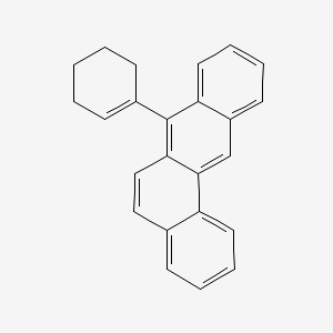 molecular formula C24H20 B12685645 Benz(a)anthracene, 7-(1-cyclohexen-1-yl)- CAS No. 36278-16-7