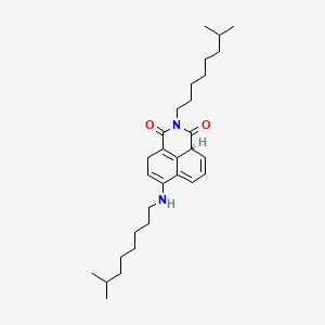 molecular formula C30H46N2O2 B12685669 1H-Benz(de)isoquinoline-1,3(2H)-dione, 2-isononyl-6-(isononylamino)- CAS No. 137796-03-3