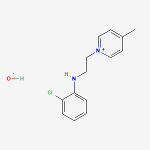 molecular formula C14H17ClN2O B12685673 1-[2-[(2-Chlorophenyl)amino]ethyl]-4-methylpyridinium hydroxide CAS No. 93923-58-1