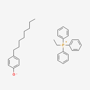 molecular formula C34H41OP B12685679 ethyl(triphenyl)phosphanium;4-octylphenolate CAS No. 93840-97-2