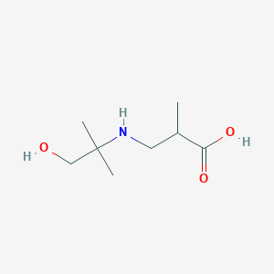 molecular formula C8H17NO3 B12685701 Propanoic acid, 3-((2-hydroxy-1,1-dimethylethyl)amino)-2-methyl- CAS No. 1154344-38-3