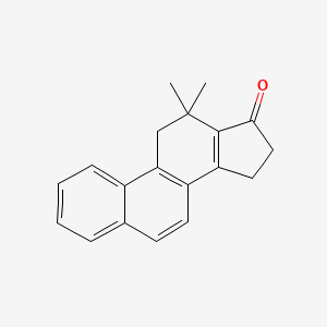 molecular formula C19H18O B12685705 Gona-1,3,5,7,9,13-hexaen-17-one, 12,12-dimethyl- CAS No. 5837-18-3