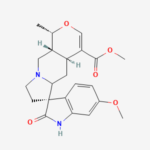 molecular formula C22H26N2O5 B12685724 Methyl 11-methoxy-19alpha-methyl-2-oxoformosanan-16-carboxylate CAS No. 62358-35-4
