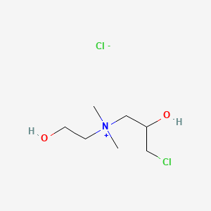 molecular formula C7H17Cl2NO2 B12685759 (3-Chloro-2-hydroxypropyl)(2-hydroxyethyl)dimethylammonium chloride CAS No. 84434-68-4