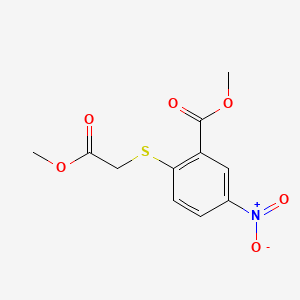molecular formula C11H11NO6S B12685786 Methyl 2-[(2-methoxy-2-oxoethyl)thio]-5-nitrobenzoate CAS No. 26759-51-3