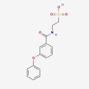 molecular formula C15H15NO5S B12685831 N-(3-Phenoxybenzoyl)taurine CAS No. 69519-14-8