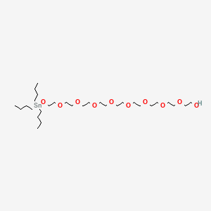 molecular formula C30H64O10Sn B12685852 28,28-Dibutyl-3,6,9,12,15,18,21,24,27-nonaoxa-28-stannadotriacontan-1-ol CAS No. 93951-17-8