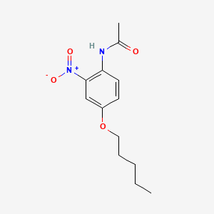 molecular formula C13H18N2O4 B12685884 Acetamide, N-(2-nitro-4-(pentyloxy)phenyl)- CAS No. 153590-17-1