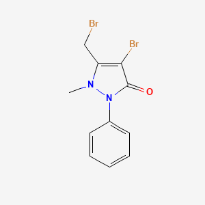 4-Bromo-5-(bromomethyl)-1-methyl-2-phenylpyrazol-3-one