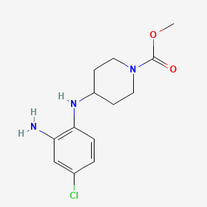 molecular formula C13H18ClN3O2 B12685890 Methyl 4-((2-amino-4-chlorophenyl)amino)piperidine-1-carboxylate CAS No. 85391-82-8