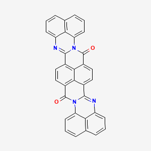 molecular formula C34H16N4O2 B12685902 3,13,20,30-tetrazadecacyclo[16.16.2.14,8.121,25.02,13.015,35.019,30.032,36.012,38.029,37]octatriaconta-1(35),2,4,6,8(38),9,11,15,17,19,21,23,25(37),26,28,32(36),33-heptadecaene-14,31-dione CAS No. 4578-87-4