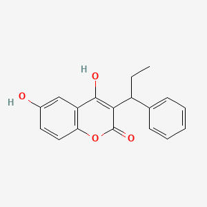 molecular formula C18H16O4 B12685932 6-Hydroxyphenprocoumon CAS No. 55789-05-4
