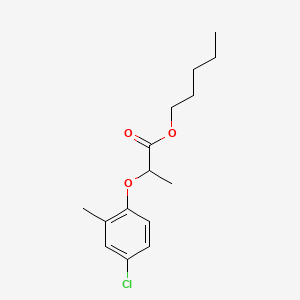 molecular formula C15H21ClO3 B12685963 Pentyl (1)-2-(4-chloro-2-methylphenoxy)propionate CAS No. 97635-46-6