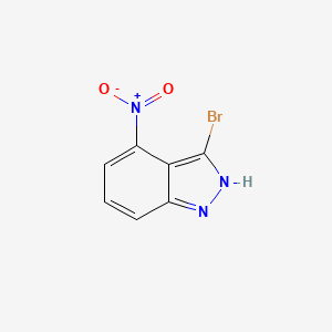 molecular formula C7H4BrN3O2 B1268601 3-溴-4-硝基-1H-吲唑 CAS No. 74209-17-9