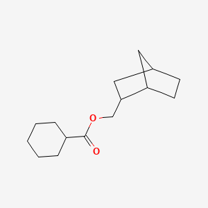 molecular formula C15H24O2 B12686027 Bicyclo(2.2.1)hept-2-ylmethyl cyclohexanecarboxylate CAS No. 93923-80-9